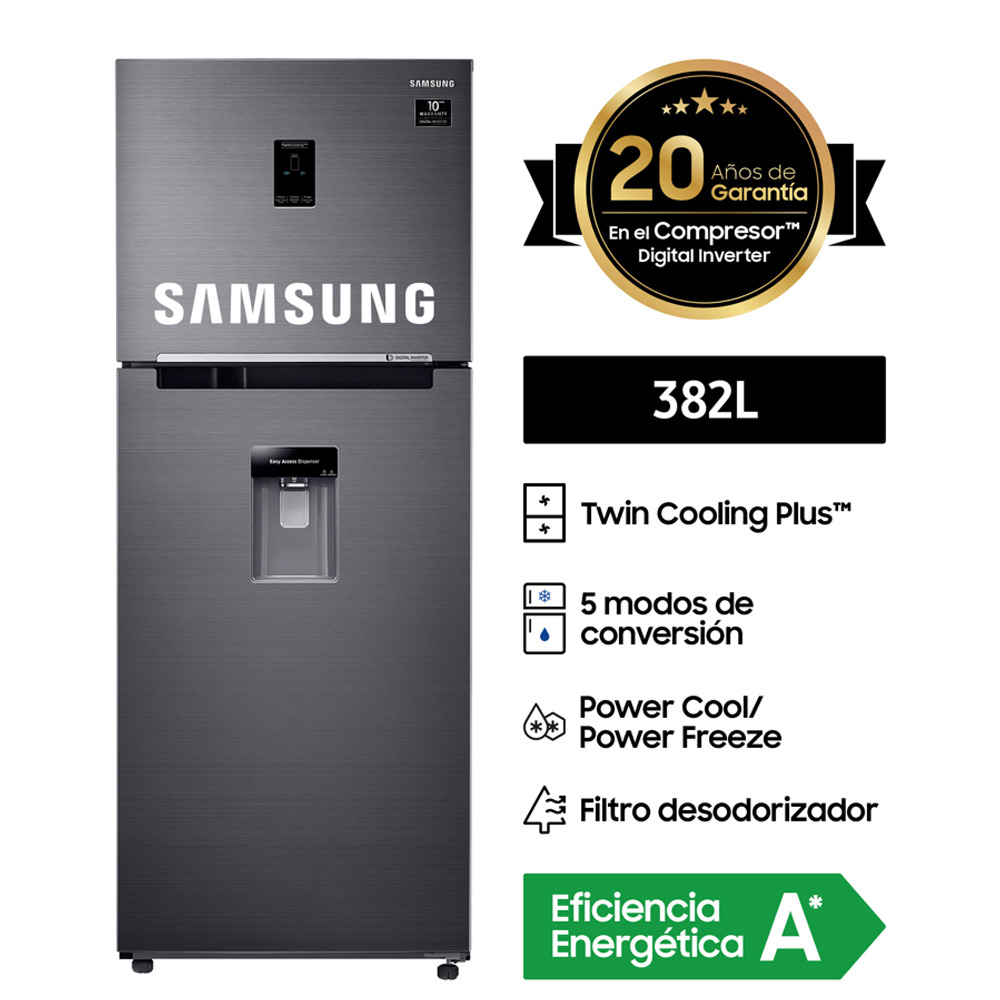 Refrigeradora Samsung RT38K5930BS/PE No Frost 382L