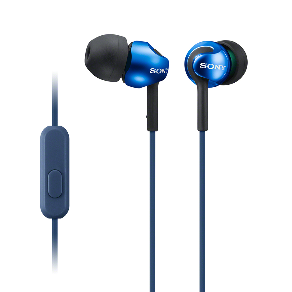 Audifonos In Ear Sony MDR-EX110AP con Microfono Azul