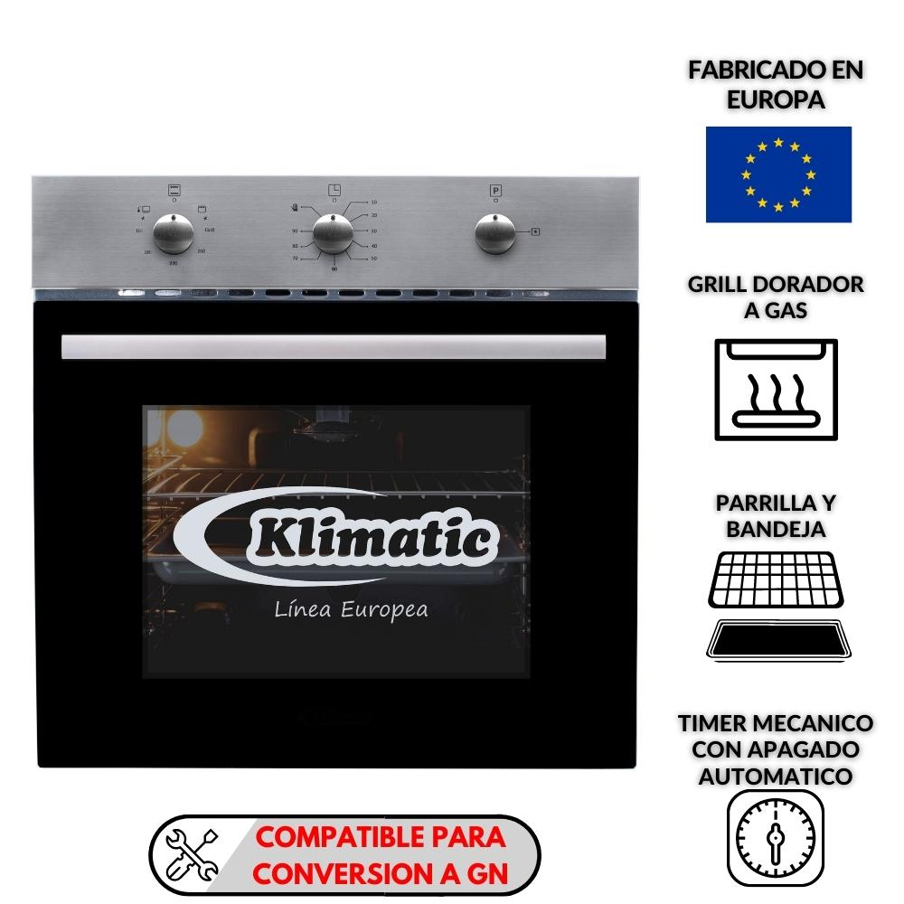 Horno a Gas Empotrable Klimatic Lubeck BC 67L