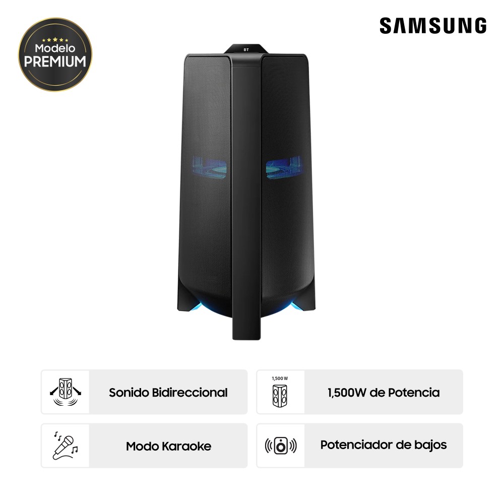 Torre de sonido Samsung Bluetooth 1500W MX-T70/PE