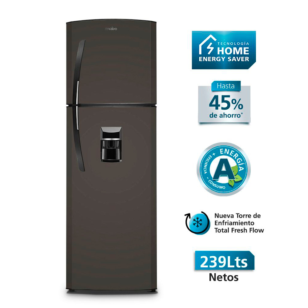 Refrigeradora No frost 239 Lts Netos Grafito Mabe - RMA255FYPG
