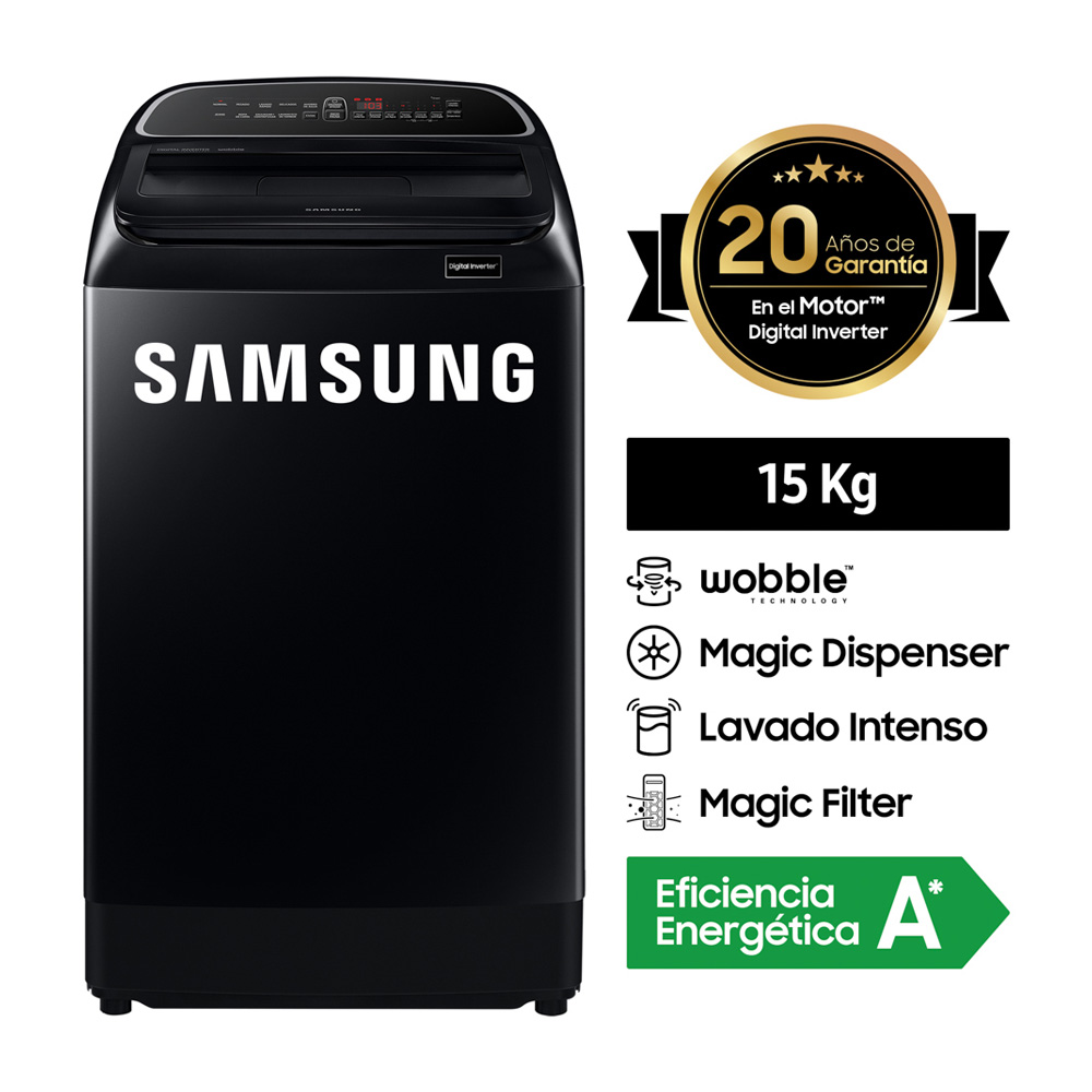 Lavadora Samsung WA15T5260BV/PE 15kg