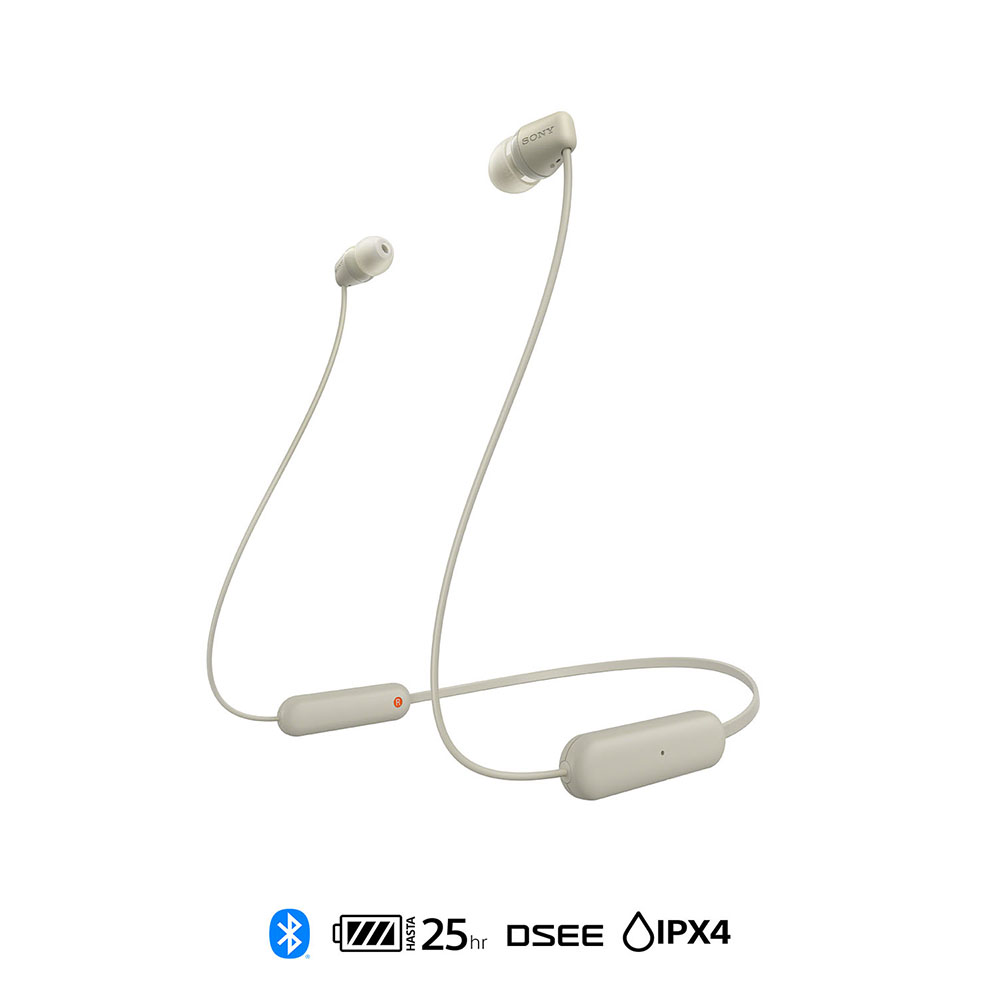 Audífonos Bluetooth Sony in Ear WI-C100 Gris