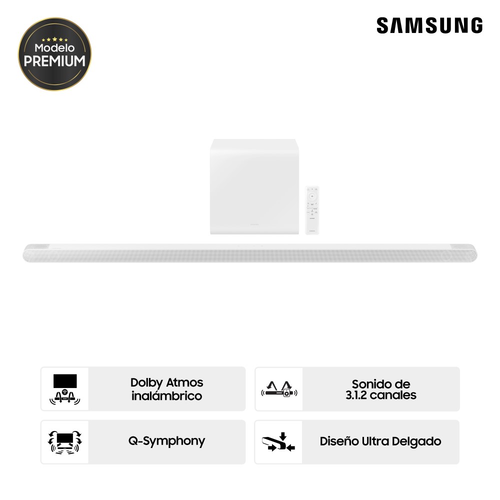 Soundbar Samsung Ultra Delgado WiFi 3.1.2Ch HW-S801B/PE