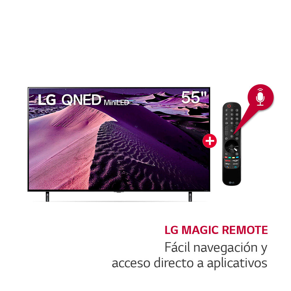 Televisor LG LED 4K QNED Mini LED ThinQ AI 55" 55QNED85