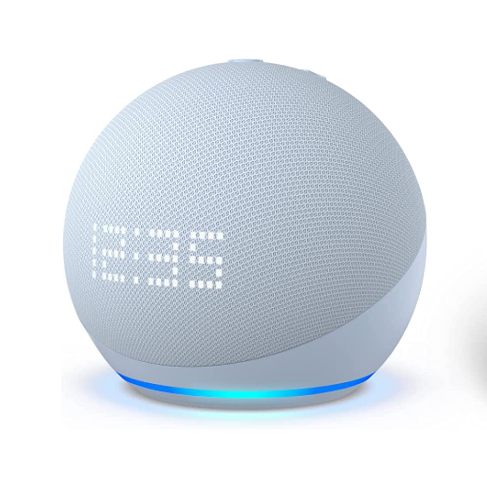 Parlante Inteligente Amazon Echo Dot 5 con Reloj Azul