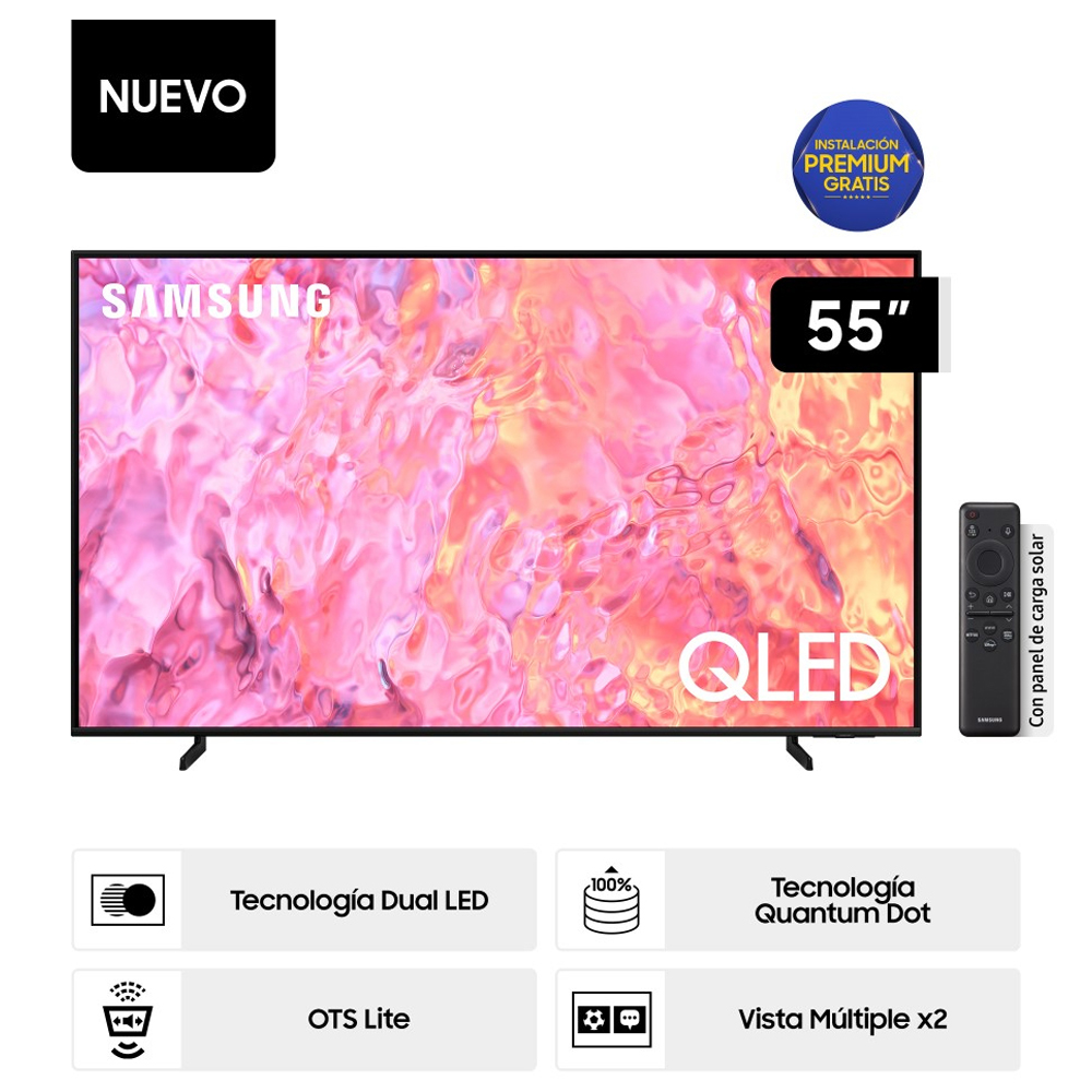Televisor Samsung Smart TV 55" QLED 4K QN55Q60CAGXPE (Nuevo)