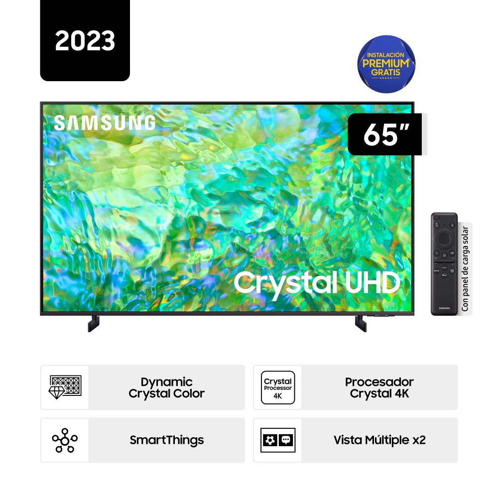 Televisor Samsung Smart TV 65" Crystal UHD 4K UN65CU8000GXPE (Nuevo)