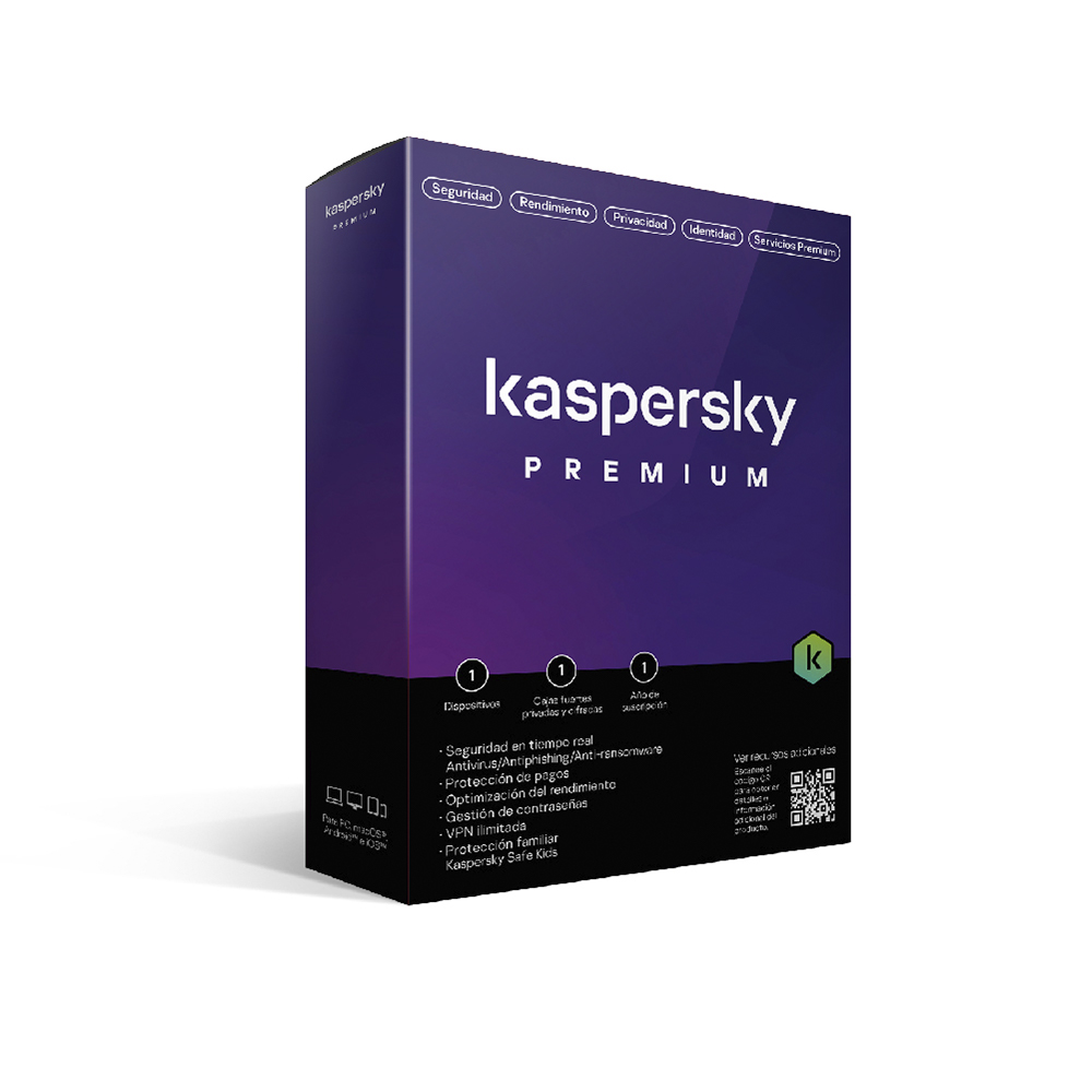 Antivirus Kaspersky Premium 1 Dispositivo por 1 año