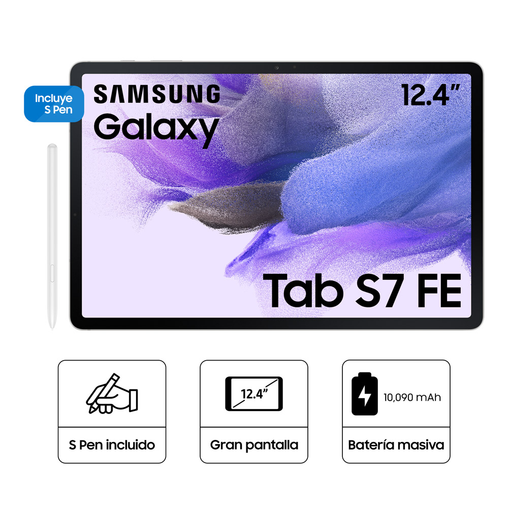 Tablet Samsung Galaxy Tab S7 FE 12.4" 128GB Silver SM-T733NZSMPEO