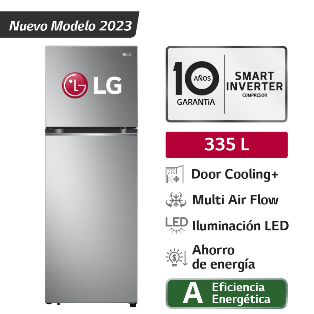 Refrigeradora LG Top Freezer GT33BPP Door Cooling 335L