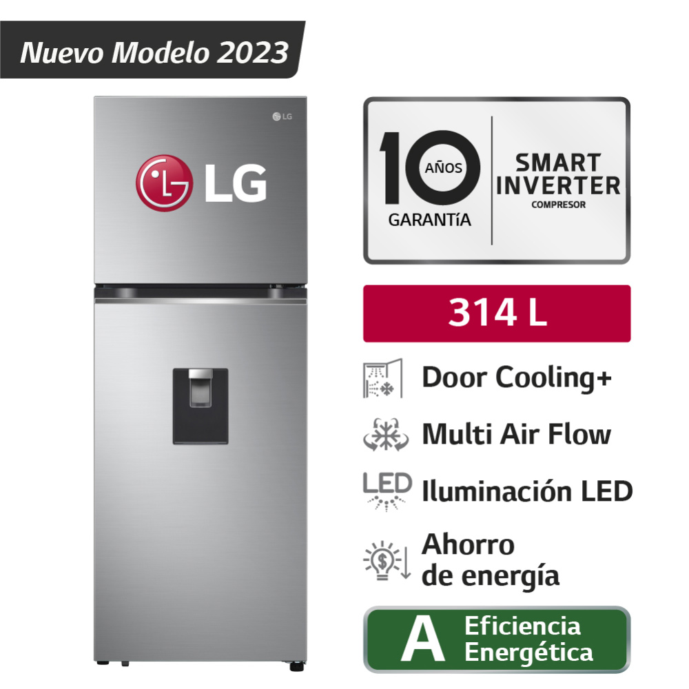 Refrigeradora LG Top Freezer GT31WPP Door Cooling 314L
