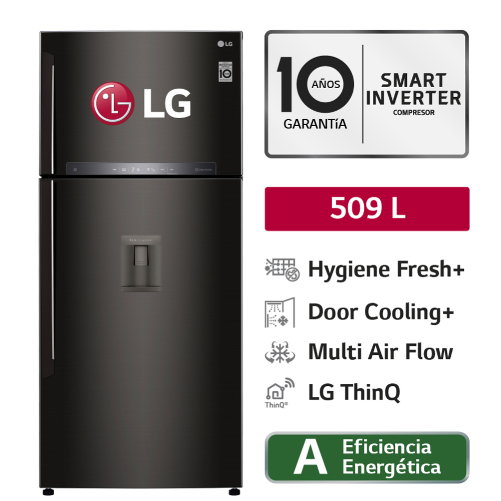 Refrigeradora LG Top Freezer GT51SGD Hygiene Fresh 509L