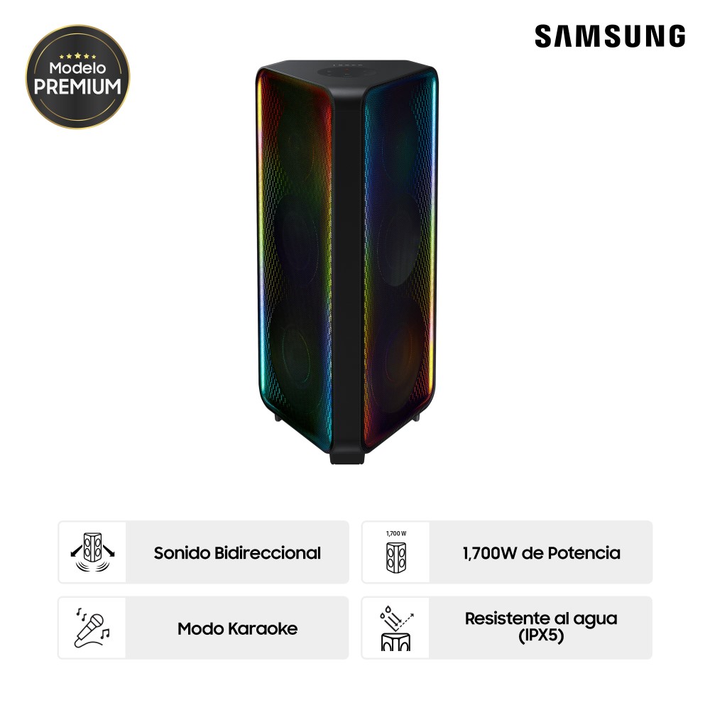 Torre de Sonido Samsung Bluetooth 1700W MX-ST90B/PE