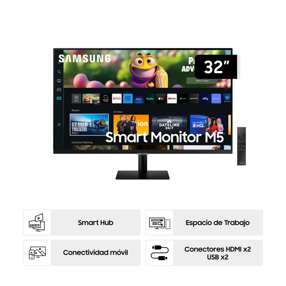 Monitor Samsung Smart M5 32" Full HD LS32CM502ELXPE