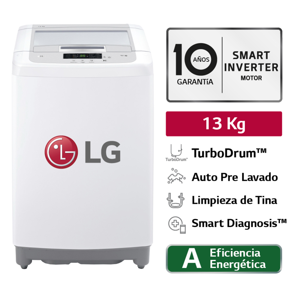 Lavadora LG WT13WPBK Smart Motion Carga Superior 13Kg
