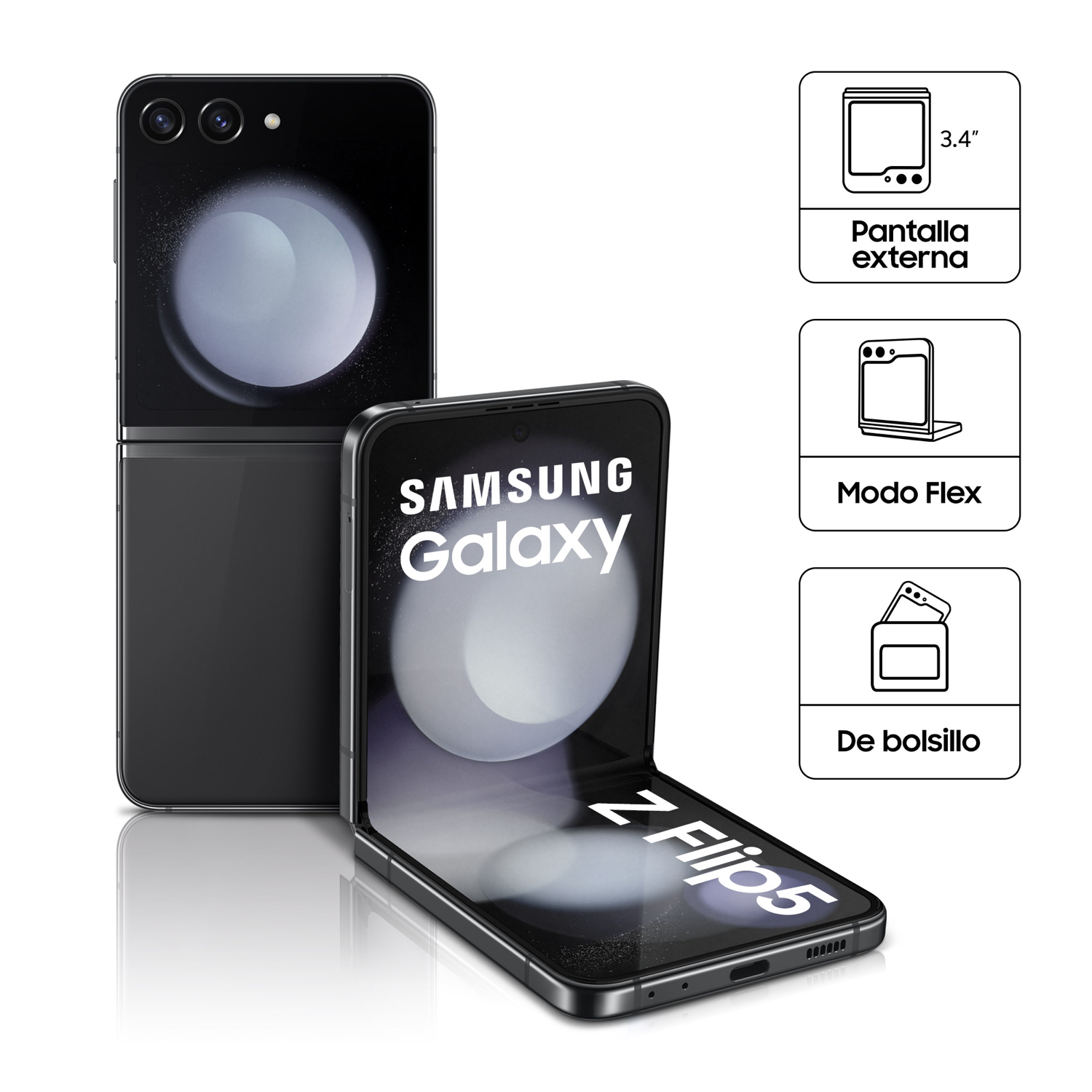 Celular Libre Samsung Galaxy Z Flip5  6.7" 512GB 8GB RAM Graphite