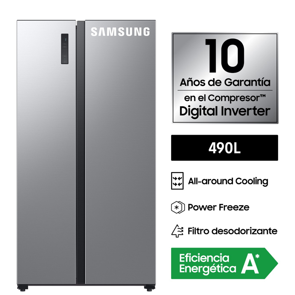 Refrigeradora Samsung Side By Side RS52B3000M9/PE 490L