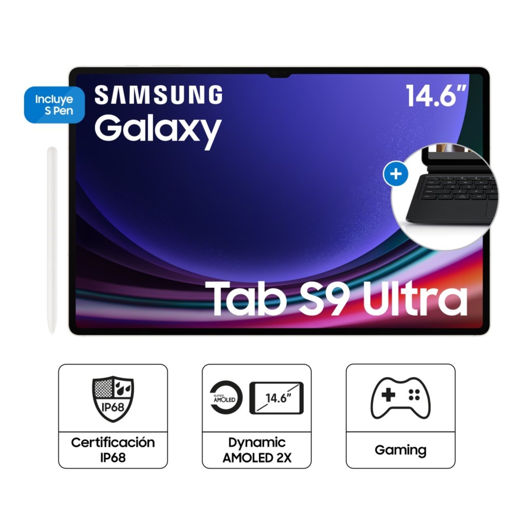 Tablet Samsung Galaxy Tab S9 Ultra 14.6" 512GB 12GB RAM SM-X910NZEHPEO Crema