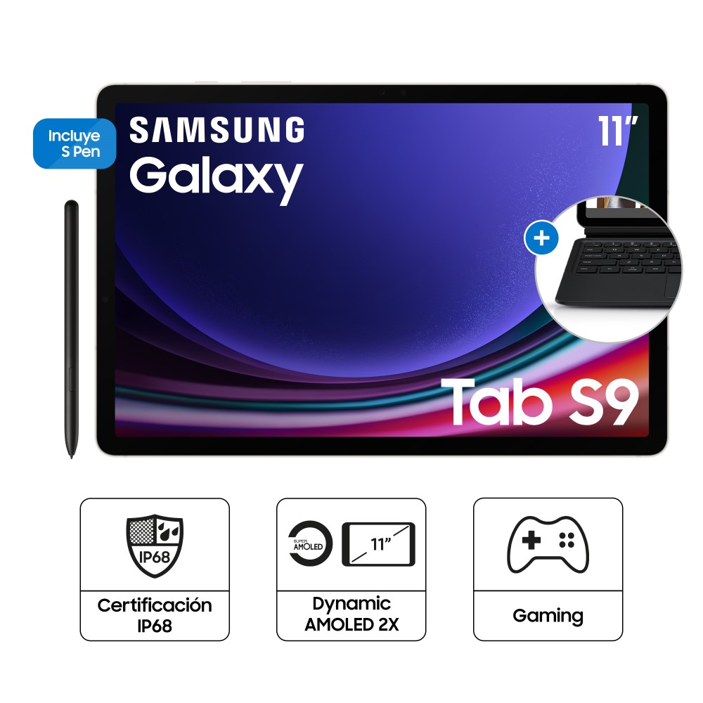 Tablet Samsung Galaxy Tab S9 11" 256GB 12GB RAM SM-X710NZEHPEO Crema