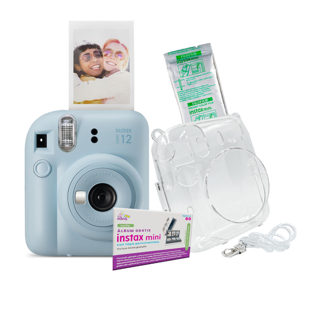 Cámara Instax Fujifilm Mini 12 Azul Pastel