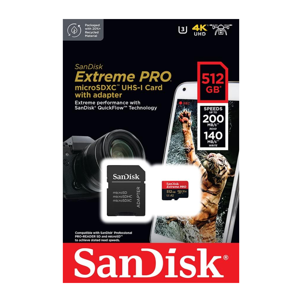 Memoria Micro SD Sandisk Extreme Pro SDSQXCD 512 GB