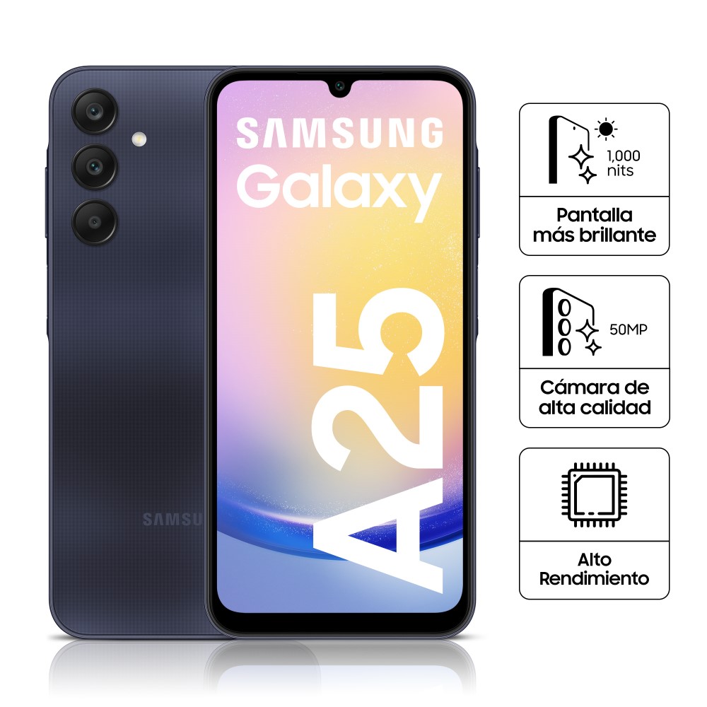 Celular Libre Samsung Galaxy A25 5G 6.5" 256GB 8GB RAM Blue Black