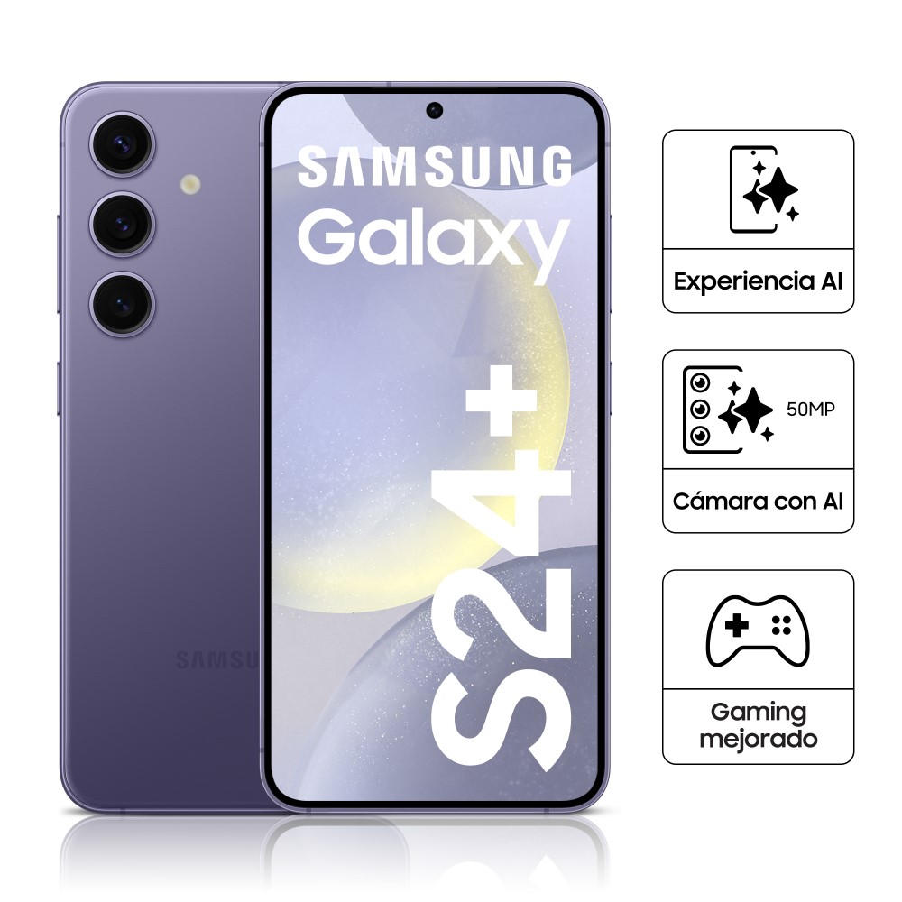 Celular Libre Samsung Galaxy S24+ 6.7" 512GB 12GB RAM SM-S926BZVMLTP Cobalt Violet
