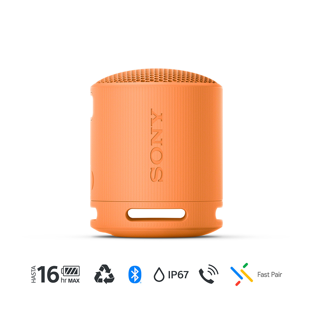 Parlante Inalámbrico Bluetooth Sony SRS-XB100/DCLA Naranja
