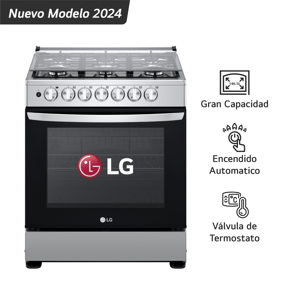 Cocina a Gas LG LRGZ5253S Gran Capacidad 6 Hornillas                                         