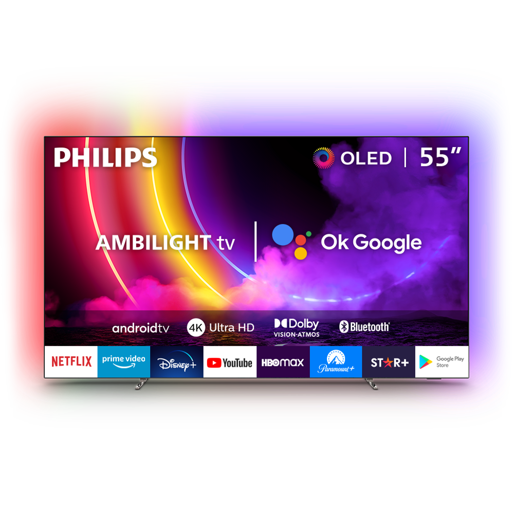 Televisor OLED Philips Ambilight 55” UHD 4K 55OLED707 Android Smart TV