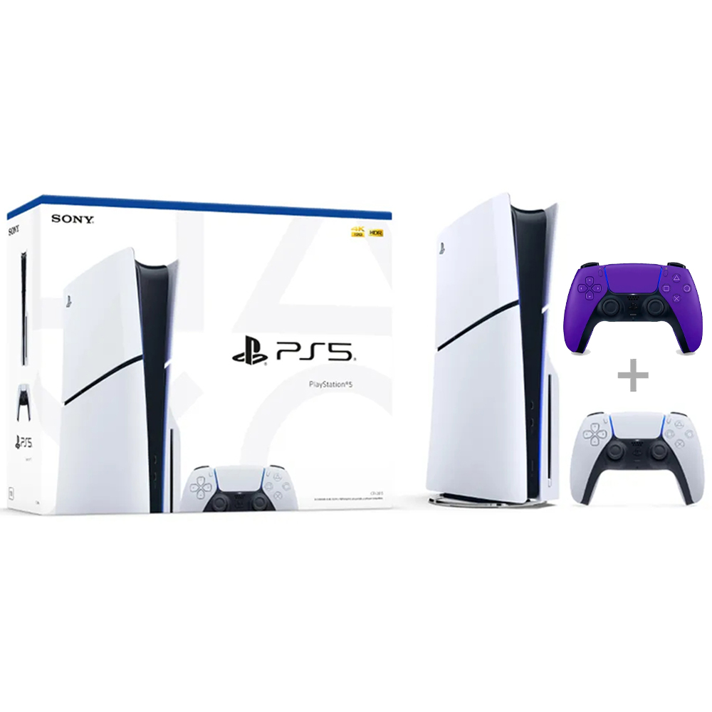 Consola PlayStation 5 Slim Standard Edition 1TB SSD + Mando PS5 Dualsense Sony Galactic Purple