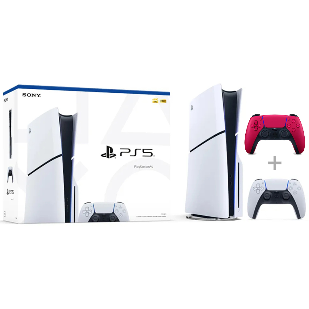 Consola PlayStation 5 Slim Standard Edition 1TB SSD + Mando PS5 Dualsense Sony Rojo