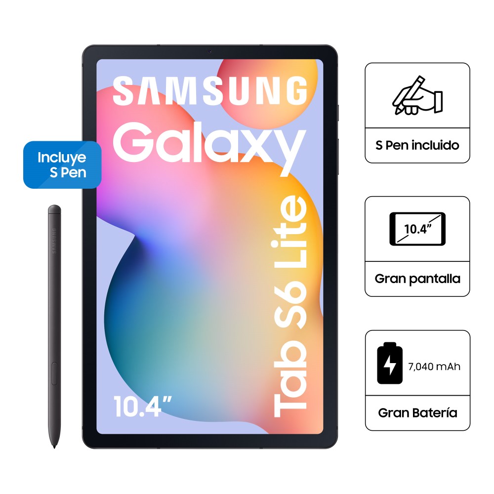 Tablet Samsung Galaxy Tab S6 Lite 10.4" 128GB 4GB RAM SM-P620NZAEPEO Grafito (2024)