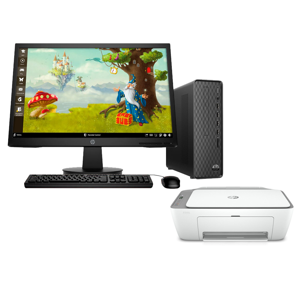 Desktop HP Slim S01-pF1006bla Intel® Core™ i5-10400 2TB HDD 8GB RAM + Impresora Multifuncional HP DeskJet Ink Advantage 2775