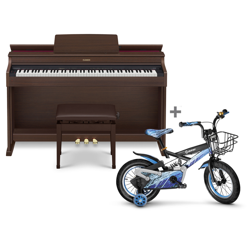 Piano Casio AP-470BNC2 + Bicicleta Para Niños 14" Miray BCM-N(14)AZ