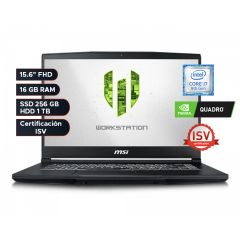Laptop MSI WP65 9TH 15.6" Intel Core i7-9750H 1TB HDD + 256GB SSD 16GB RAM