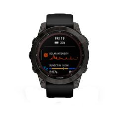 Reloj Deportivo Smart Garmin - Fenix 7 Zafiro Solar Gris Carbon DLC Titanio