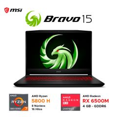 Laptop Gamer MSI Bravo 15 B5ED 15.6" AMD Ryzen 7-5800H 512GB SSD 16GB RAM