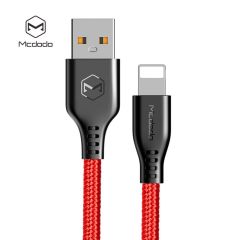 Cable USB a Lightning Mcdodo CA-5152 para iPhone Serie Warrior Rojo 1.2m