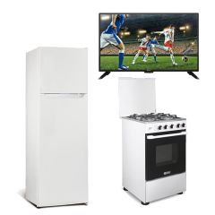 TV Miray LED Smart 32" MS32-E200 + Refrigeradora Miray RM-168H 168L + Cocina a Gas Miray Mirto 4 Hornillas