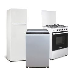 Lavadora Miray LMA-169 16kg + Cocina a Gas Miray Mirto 4 Hornillas + Refrigeradora Miray RM-168H 168L