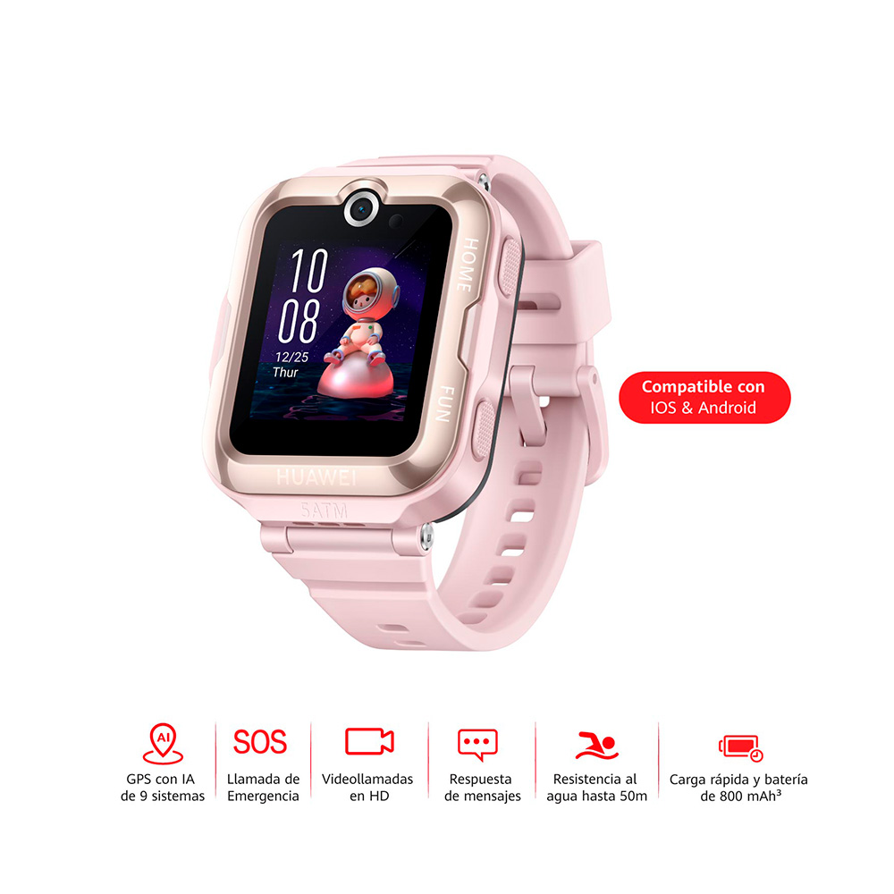 Reloj Smart Huawei Watch Kids 4 Pro ASLAN-AL19 Rosado