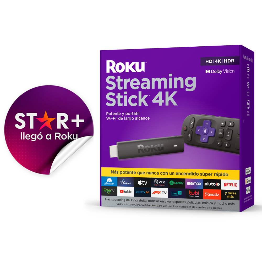 Adaptador de TV Roku Streaming Stick 4K 3820MX 1GB