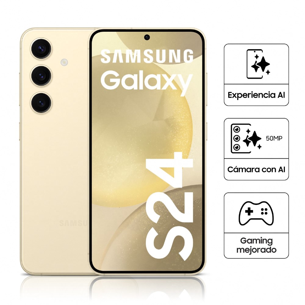 Celular Libre Samsung Galaxy S24 6.2" 256GB 8GB RAM SM-S921BZYMLTP Amber Yellow