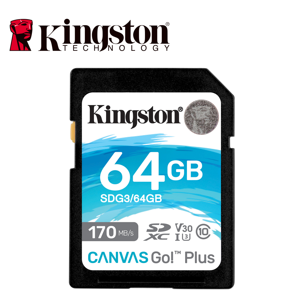 Tarjeta SD Kingston Canvas Go Plus SDG3 64 GB