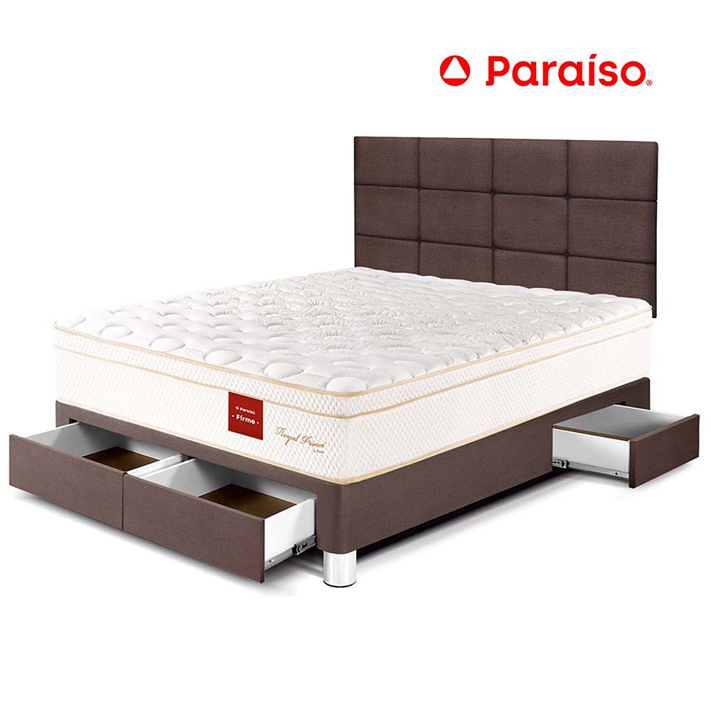 Dormitorio Paraiso Royal Prince Firme con Cajones c/Blocks 2 PLZ Chocolate
