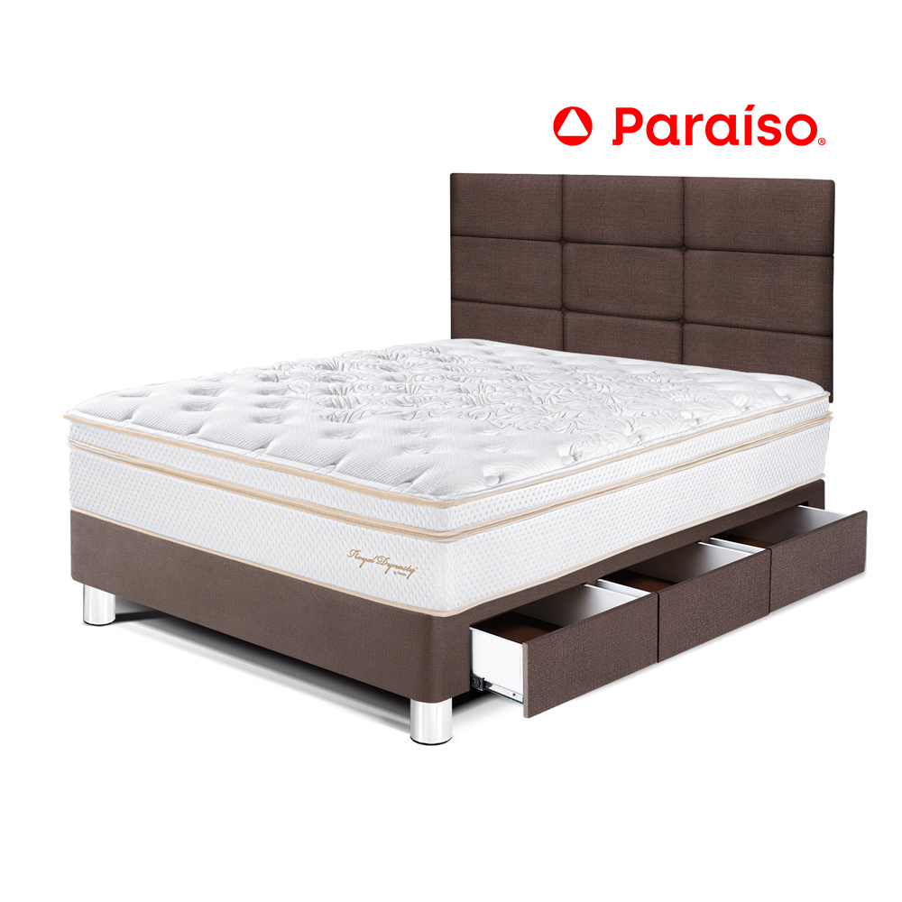 Dormitorio Paraiso Royal Dynasty con Cajones c/Blocks 1.5 PLZ Chocolate