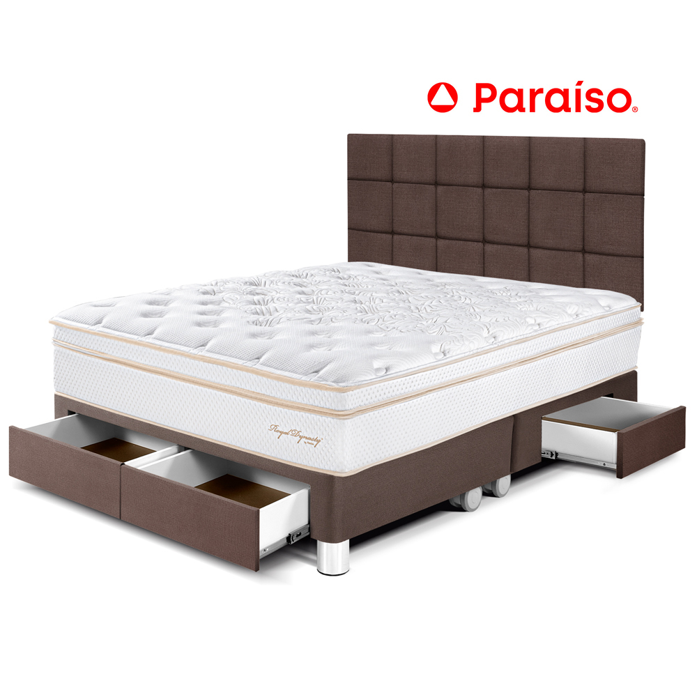 Dormitorio Paraiso Royal Dynasty con Cajones c/Blocks King Size 198 Chocolate