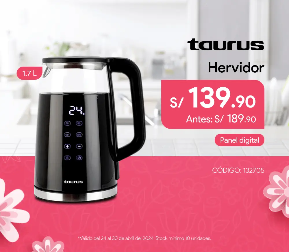 Hervidor Taurus Neoglass 1.7 L